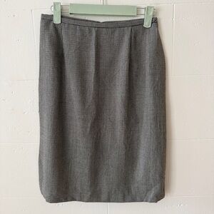 Evan Picone 90s Wool Gingham Pencil Skirt